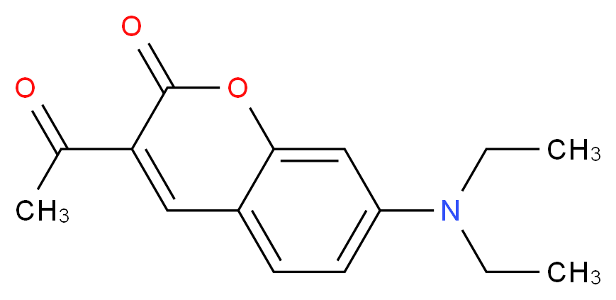 3-Acetyl-7-(diethylamino)coumarin_分子结构_CAS_74696-96-1)