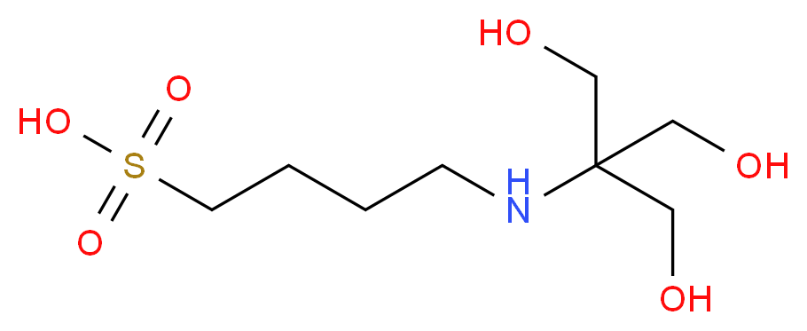 4-{[1,3-dihydroxy-2-(hydroxymethyl)propan-2-yl]amino}butane-1-sulfonic acid_分子结构_CAS_54960-65-5