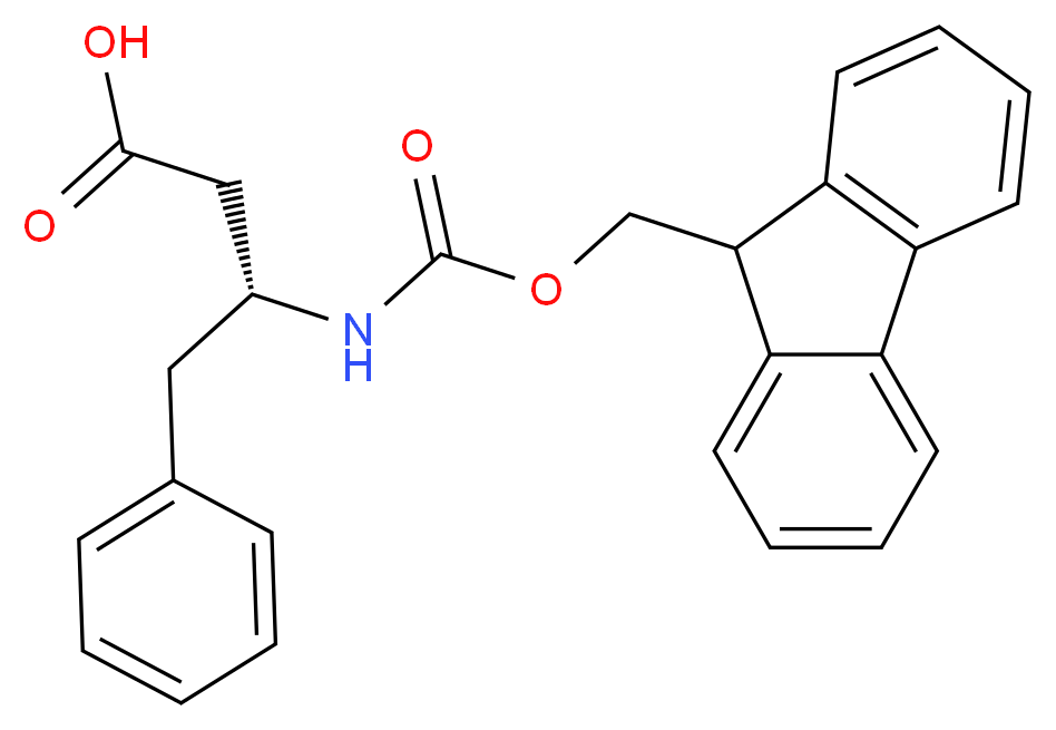 (3R)-3-{[(9H-fluoren-9-ylmethoxy)carbonyl]amino}-4-phenylbutanoic acid_分子结构_CAS_209252-16-4