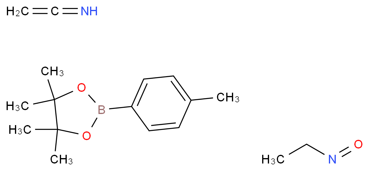 4,4,5,5-tetramethyl-2-(4-methylphenyl)-1,3,2-dioxaborolane; ethenimine; nitrosoethane_分子结构_CAS_874290-94-5