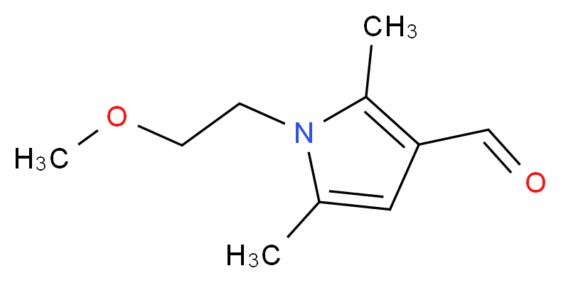 1-(2-Methoxy-ethyl)-2,5-dimethyl-1H-pyrrole-3-carbaldehyde_分子结构_CAS_)