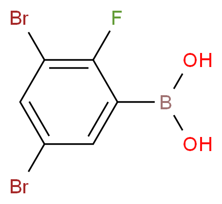 (3,5-Dibromo-2-fluorophenyl)boronic acid_分子结构_CAS_1072951-82-6)