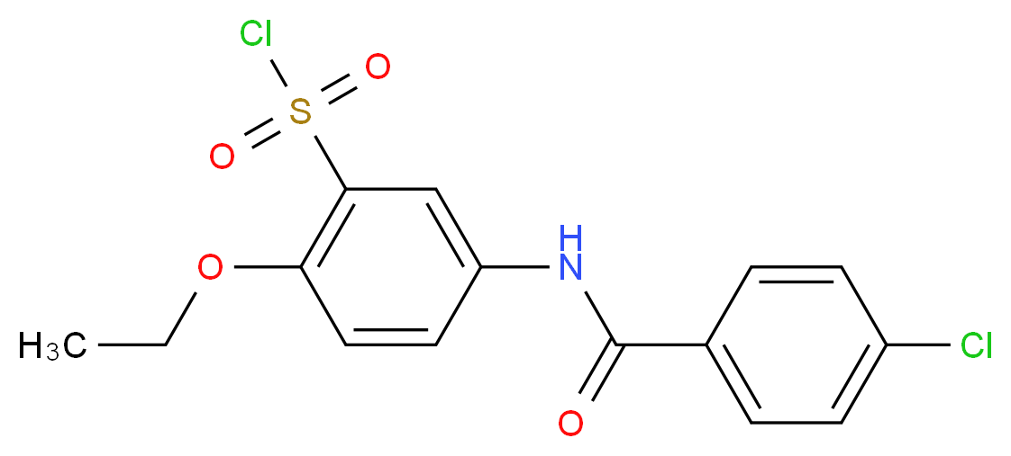 5-(4-Chloro-benzoylamino)-2-ethoxy-benzenesulfonyl chloride_分子结构_CAS_80617-88-3)