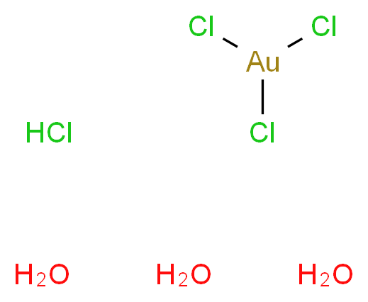 trichlorogold trihydrate hydrochloride_分子结构_CAS_16961-25-4