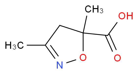 3,5-Dimethyl-4,5-dihydro-isoxazole-5-carboxylic acid_分子结构_CAS_)