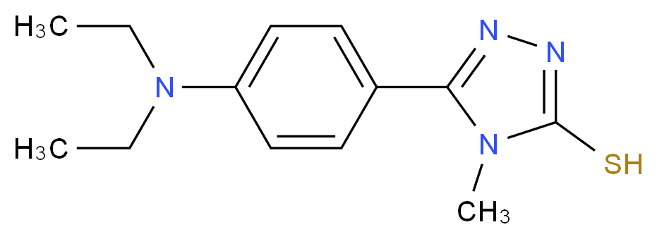 5-[4-(Diethylamino)phenyl]-4-methyl-4H-1,2,4-triazole-3-thiol_分子结构_CAS_)