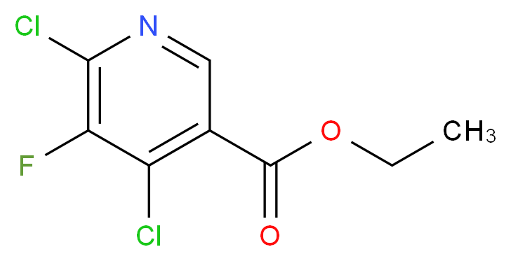 ethyl 4,6-dichloro-5-fluoropyridine-3-carboxylate_分子结构_CAS_154012-17-6