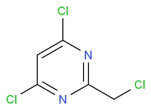 4,6-dichloro-2-(chloromethyl)pyrimidine_分子结构_CAS_19875-05-9