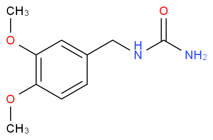 N-(3,4-Dimethoxybenzyl)urea_分子结构_CAS_65609-19-0)