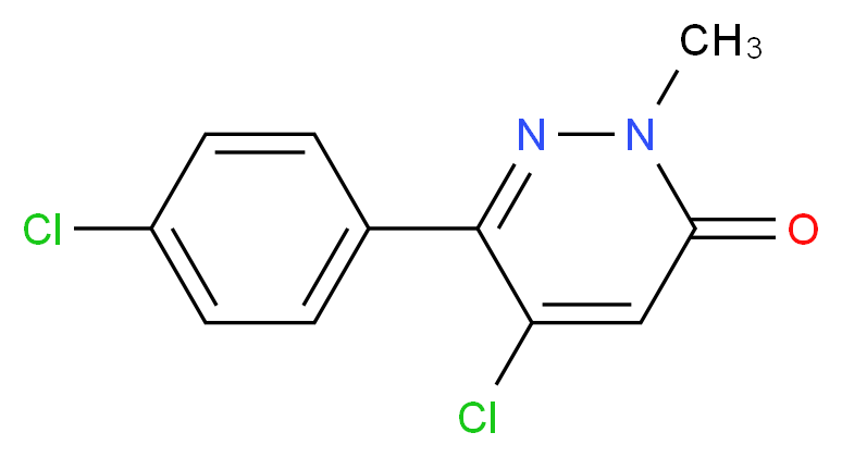 5-chloro-6-(4-chlorophenyl)-2-methyl-2,3-dihydropyridazin-3-one_分子结构_CAS_849021-02-9