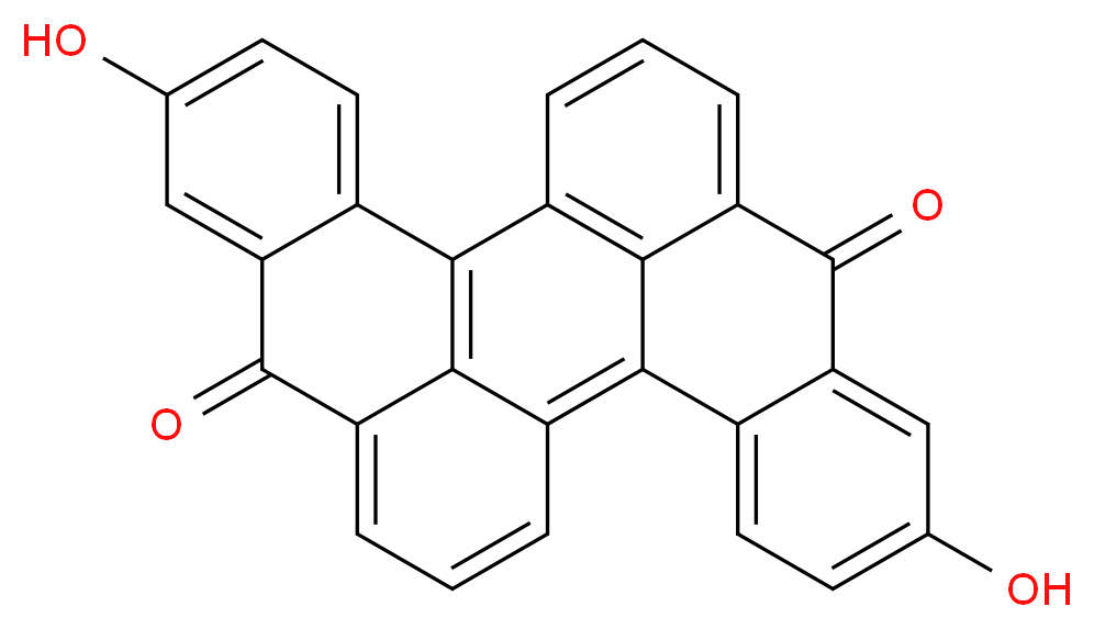 6,19-dihydroxyheptacyclo[13.11.1.1<sup>2</sup>,<sup>1</sup><sup>0</sup>.0<sup>3</sup>,<sup>8</sup>.0<sup>1</sup><sup>6</sup>,<sup>2</sup><sup>1</sup>.0<sup>2</sup><sup>3</sup>,<sup>2</sup><sup>7</sup>.0<sup>1</sup><sup>4</sup>,<sup>2</sup><sup>8</sup>]octacosa-1,3,5,7,10,12,14(28),15(27),16,18,20,23,25-tridecaene-9,22-dione_分子结构_CAS_243670-10-2