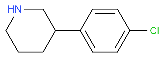 3-(4-Chlorophenyl)piperidine_分子结构_CAS_55989-13-4)