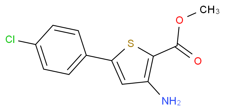 Methyl 3-amino-5-(4-chlorophenyl)thiophene-2-carboxylate_分子结构_CAS_91076-93-6)