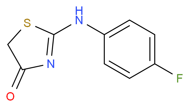 2-[(4-fluorophenyl)amino]-1,3-thiazol-4(5H)-one_分子结构_CAS_21262-73-7)