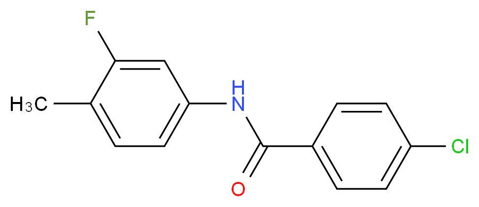 4-chloro-N-(3-fluoro-4-methylphenyl)benzamide_分子结构_CAS_328026-95-5