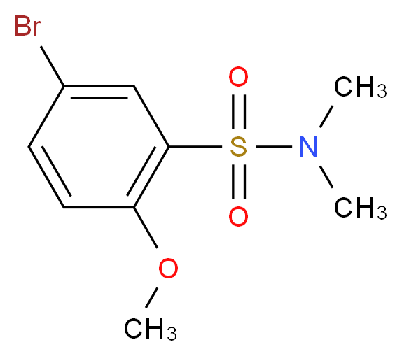 5-bromo-2-methoxy-N,N-dimethylbenzene-1-sulfonamide_分子结构_CAS_871269-16-8