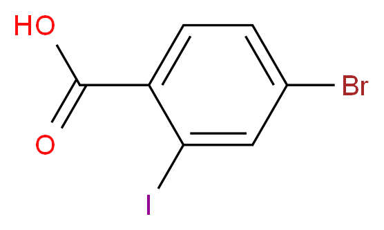 2-iodo-4-bromobenzoic acid_分子结构_CAS_1133123-02-0)