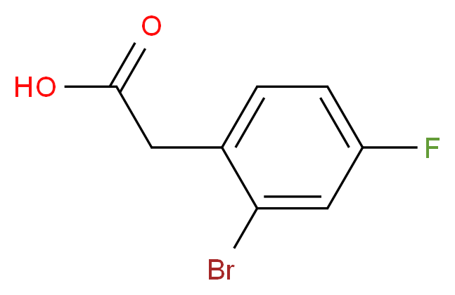 2-Bromo-4-fluorophenylacetic acid 98%_分子结构_CAS_61150-59-2)