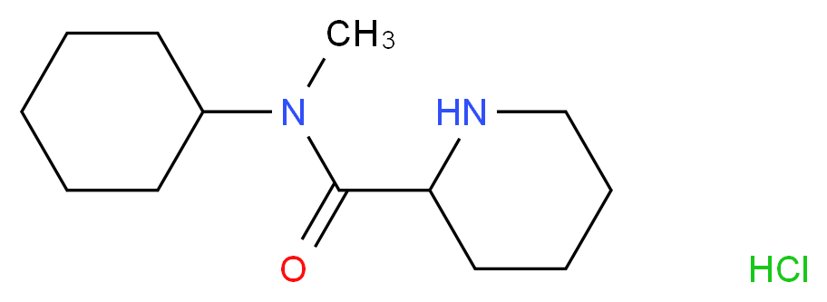 N-Cyclohexyl-N-methyl-2-piperidinecarboxamide hydrochloride_分子结构_CAS_)