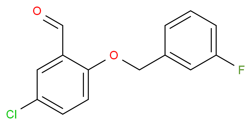 5-chloro-2-[(3-fluorophenyl)methoxy]benzaldehyde_分子结构_CAS_667437-25-4