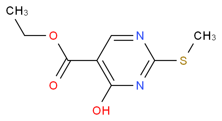 Ethyl 4-hydroxy-2-(methylthio)pyrimidine-5-carboxylate_分子结构_CAS_53554-29-3)
