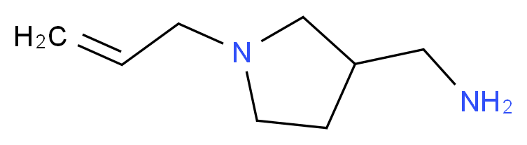 [1-(prop-2-en-1-yl)pyrrolidin-3-yl]methanamine_分子结构_CAS_90346-05-7