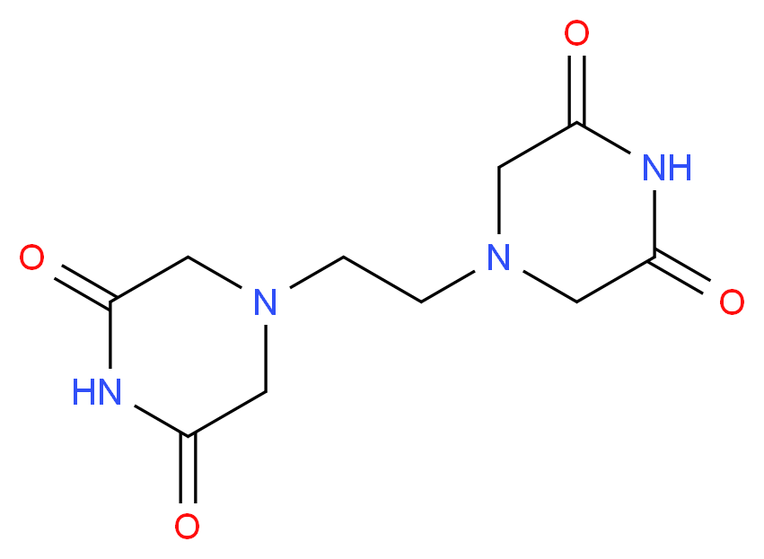 4-[2-(3,5-dioxopiperazin-1-yl)ethyl]piperazine-2,6-dione_分子结构_CAS_1506-47-4