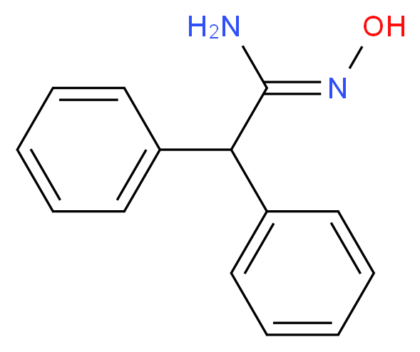 (Z)-N'-hydroxy-2,2-diphenylethenimidamide_分子结构_CAS_66824-86-0