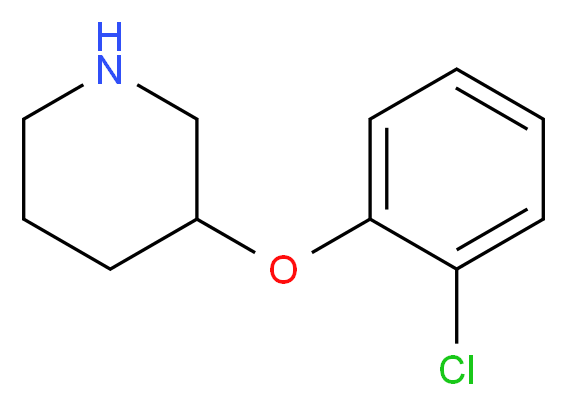 3-(2-chlorophenoxy)piperidine_分子结构_CAS_902837-29-0
