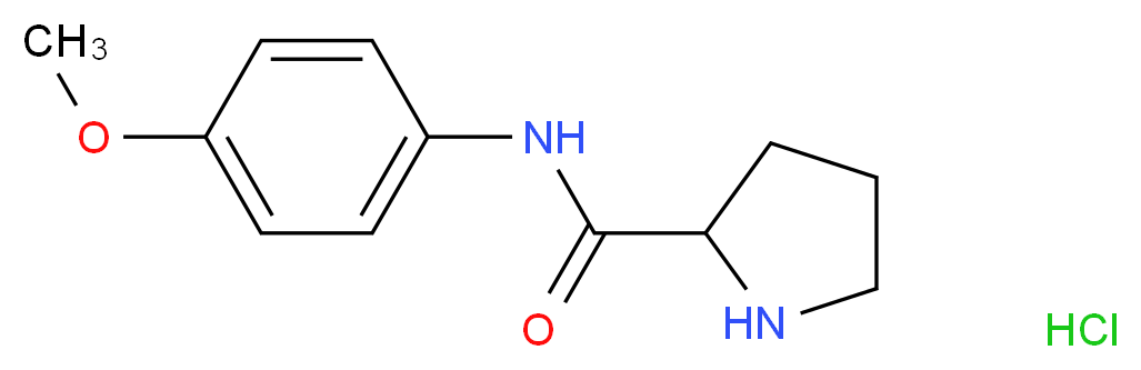 N-(4-Methoxyphenyl)-2-pyrrolidinecarboxamide hydrochloride_分子结构_CAS_)