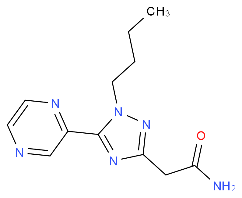 2-(1-butyl-5-pyrazin-2-yl-1H-1,2,4-triazol-3-yl)acetamide_分子结构_CAS_)