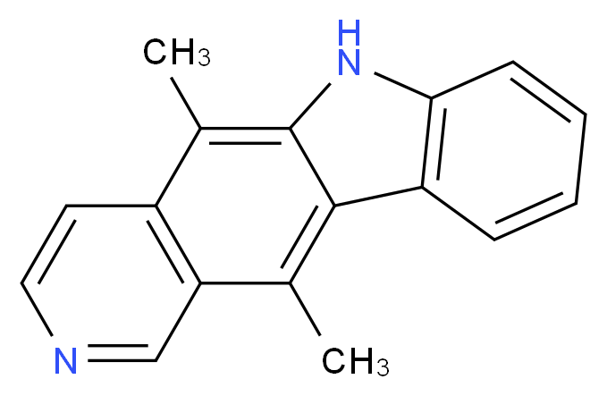 5,11-dimethyl-6H-pyrido[4,3-b]carbazole_分子结构_CAS_519-23-3