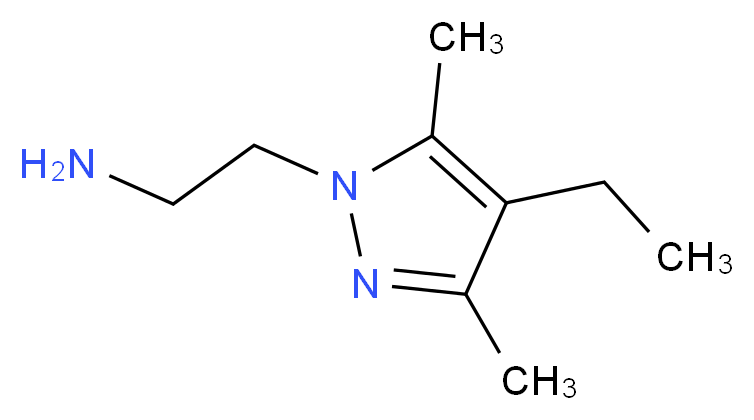 2-(4-ethyl-3,5-dimethyl-1H-pyrazol-1-yl)ethan-1-amine_分子结构_CAS_562815-62-7