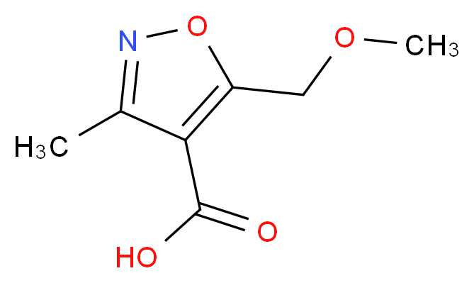 5-(methoxymethyl)-3-methyl-1,2-oxazole-4-carboxylic acid_分子结构_CAS_1108712-48-6