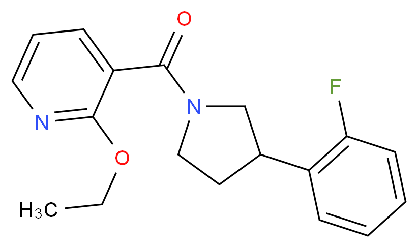 2-ethoxy-3-{[3-(2-fluorophenyl)-1-pyrrolidinyl]carbonyl}pyridine_分子结构_CAS_)