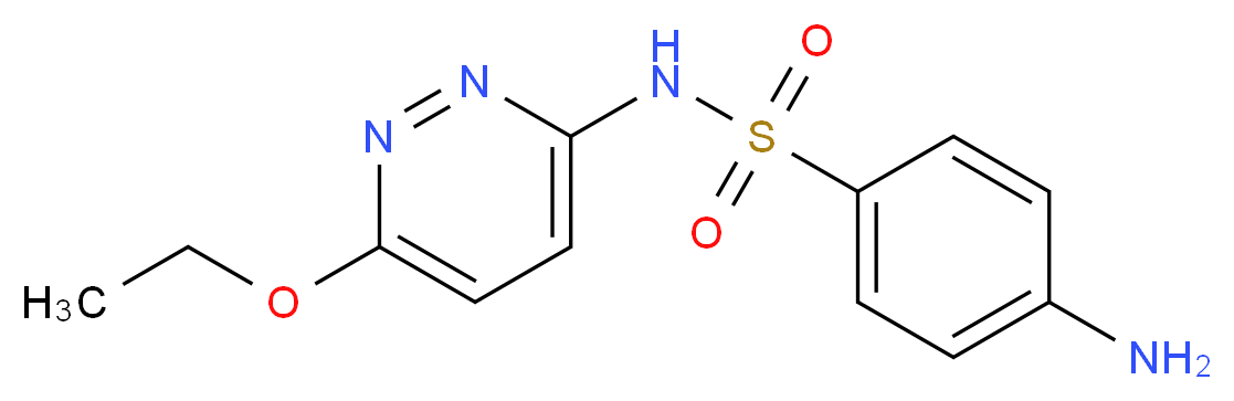 4-amino-N-(6-ethoxypyridazin-3-yl)benzene-1-sulfonamide_分子结构_CAS_963-14-4