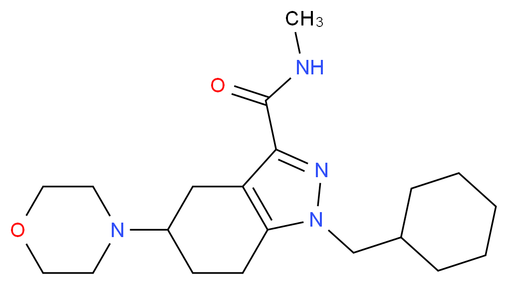 1-(cyclohexylmethyl)-N-methyl-5-(4-morpholinyl)-4,5,6,7-tetrahydro-1H-indazole-3-carboxamide_分子结构_CAS_)