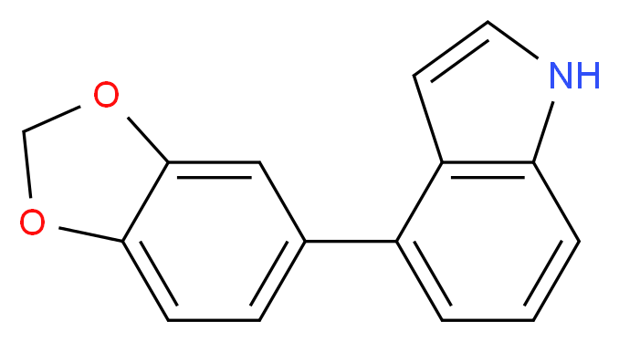 4-(1,3-benzodioxol-5-yl)-1H-indole_分子结构_CAS_)