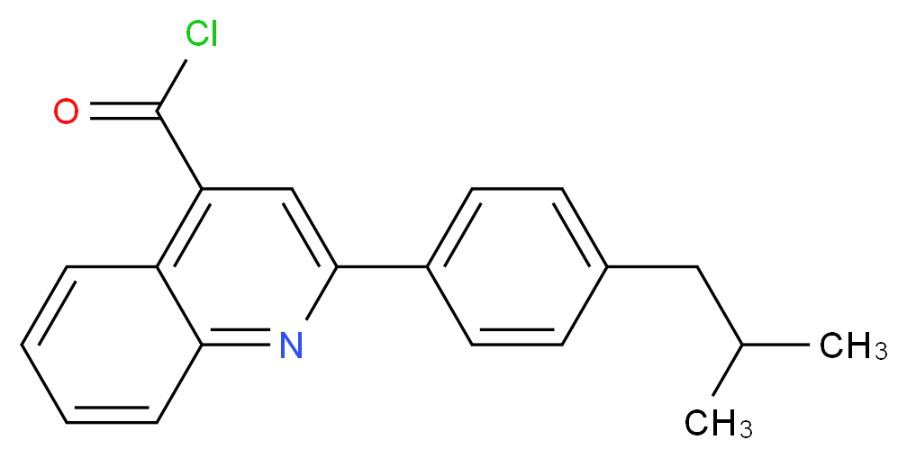 2-(4-Isobutylphenyl)quinoline-4-carbonyl chloride_分子结构_CAS_)