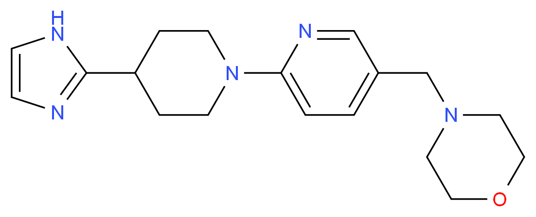 4-({6-[4-(1H-imidazol-2-yl)-1-piperidinyl]-3-pyridinyl}methyl)morpholine_分子结构_CAS_)