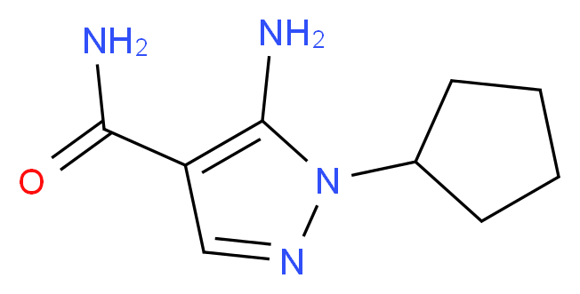 5-Amino-1-cyclopentyl-1H-pyrazole-4-carboxamide_分子结构_CAS_666235-33-2)