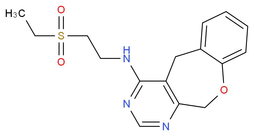 N-[2-(ethylsulfonyl)ethyl]-5,11-dihydro[1]benzoxepino[3,4-d]pyrimidin-4-amine_分子结构_CAS_)