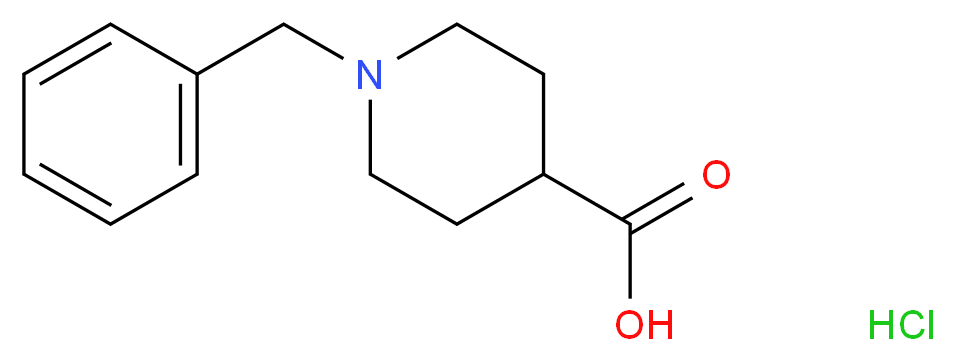 1-benzylpiperidine-4-carboxylic acid hydrochloride_分子结构_CAS_681482-53-1