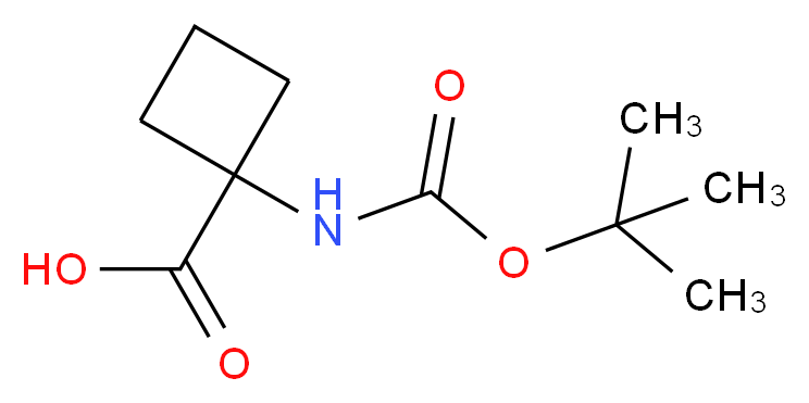 N-Boc-1-氨基环丁烷羧酸_分子结构_CAS_120728-10-1)