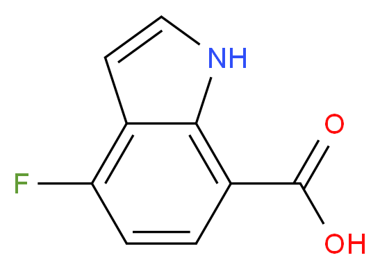 4-fluoro-1H-indole-7-carboxylic acid_分子结构_CAS_313337-34-7