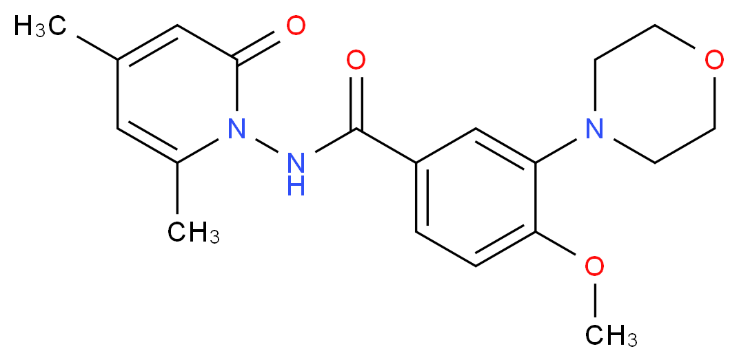 N-(4,6-dimethyl-2-oxopyridin-1(2H)-yl)-4-methoxy-3-morpholin-4-ylbenzamide_分子结构_CAS_)