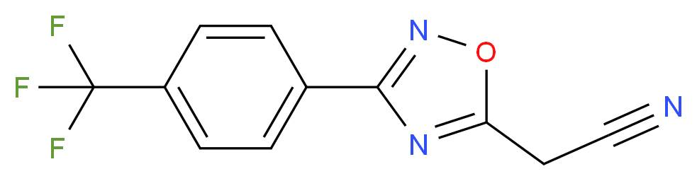 {3-[4-(Trifluoromethyl)phenyl]-1,2,4-oxadiazol-5-yl}acetonitrile_分子结构_CAS_)