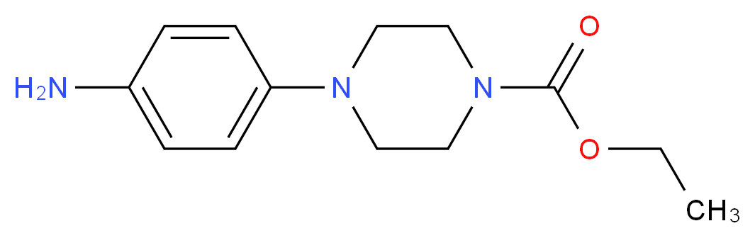 Ethyl 4-(4-aminophenyl)tetrahydro-1(2H)-pyrazinecarboxylate_分子结构_CAS_16154-70-4)