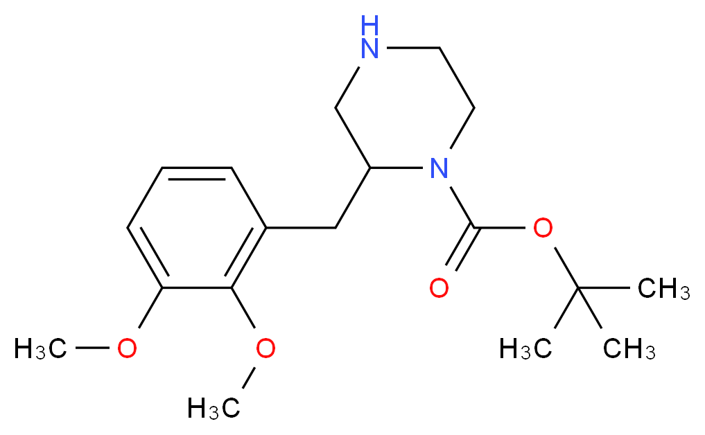 2-(2,3-DIMETHOXY-BENZYL)-PIPERAZINE-1-CARBOXYLIC ACID TERT-BUTYL ESTER_分子结构_CAS_)
