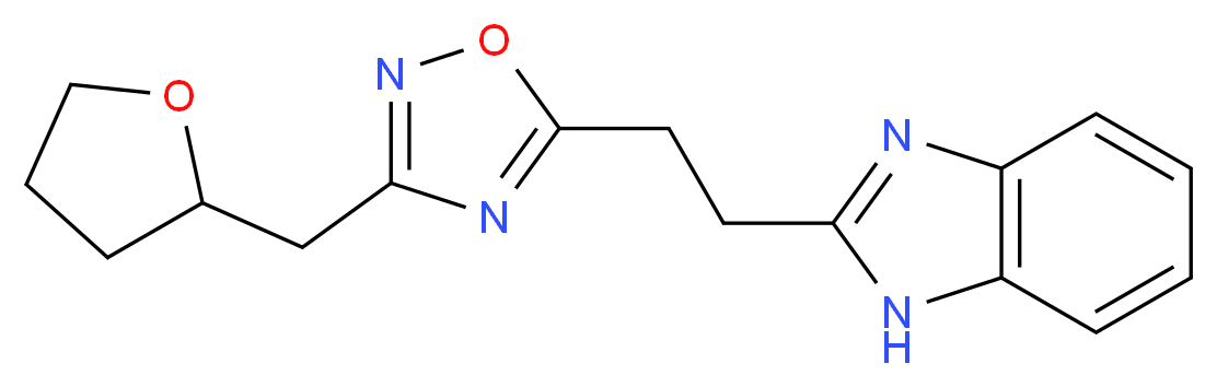 2-{2-[3-(tetrahydro-2-furanylmethyl)-1,2,4-oxadiazol-5-yl]ethyl}-1H-benzimidazole_分子结构_CAS_)